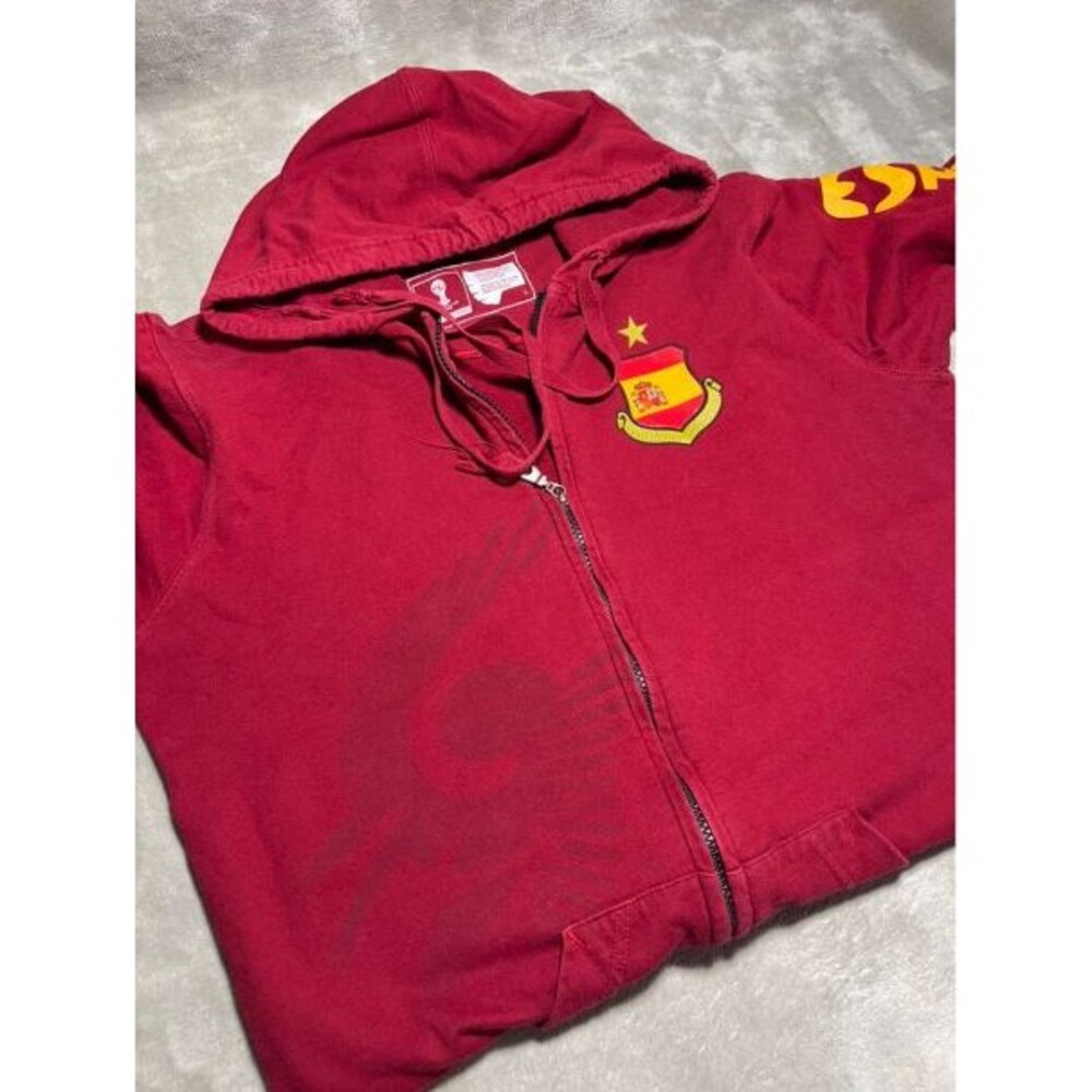 FIFA World Cup 2014 Espana Full Zip Hoodie Jacket Men's Large Red Spain